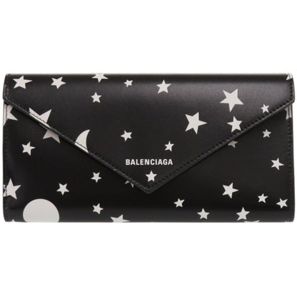 BALENCIAGA Long Wallet Purse 499207 leather black