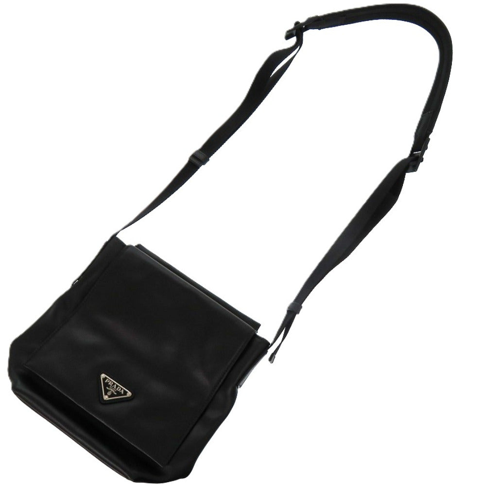 PRADA Shoulder Bag leather black