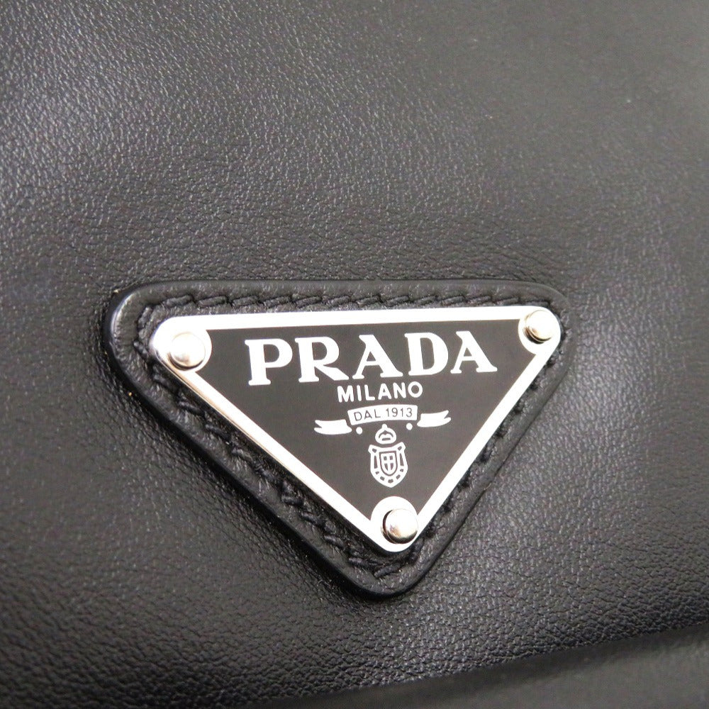 PRADA Shoulder Bag leather black