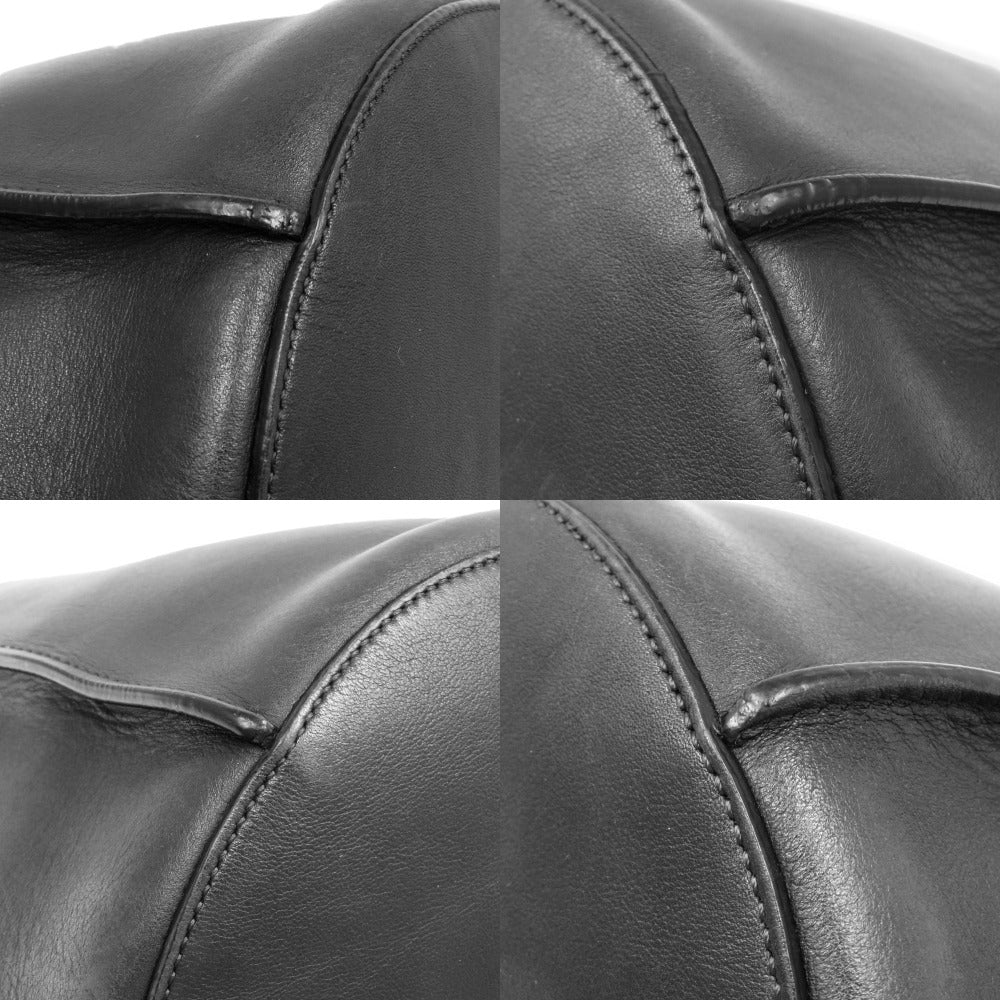 CELINE Shoulder Bag leather black Big bag Bucket