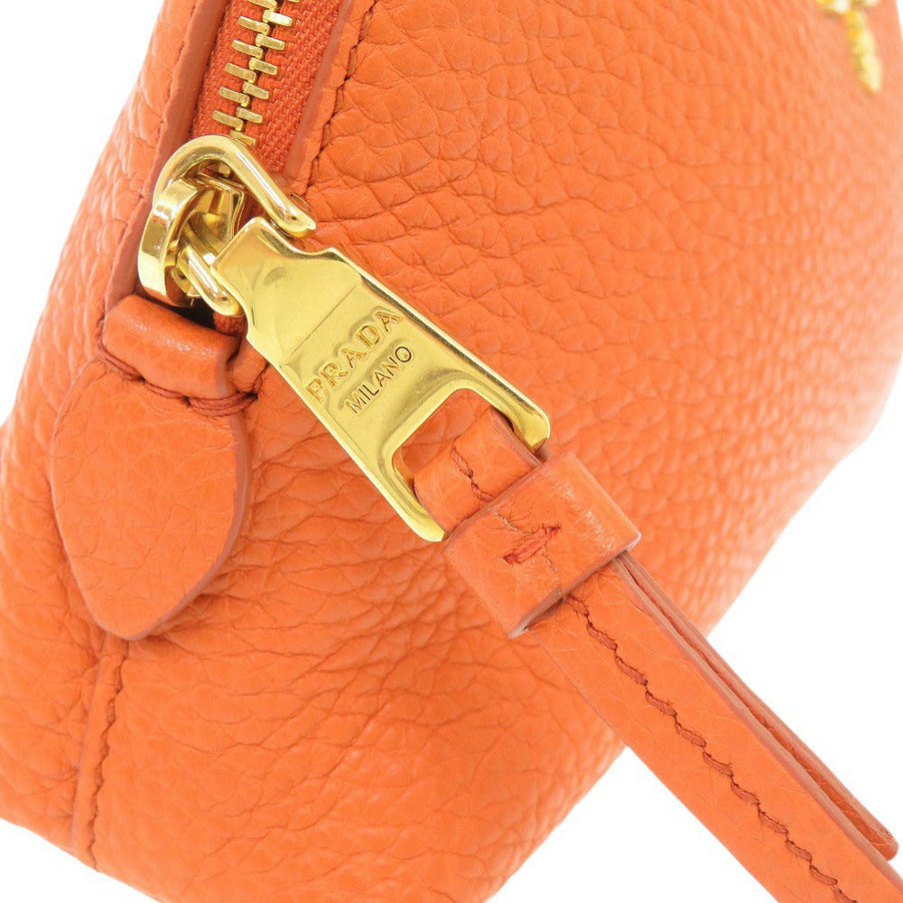 PRADA Pouch leather Orange