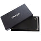 PRADA Long Wallet Purse 2ML317 leather black Soft Calf Triangle