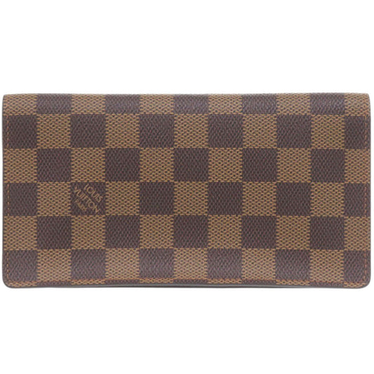 LOUIS VUITTON Long Wallet Purse N60825 Damier canvas Brown Damier Porte Cartes Credit