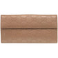 GUCCI Long Wallet Purse 203550 leather pink beige Guccisima