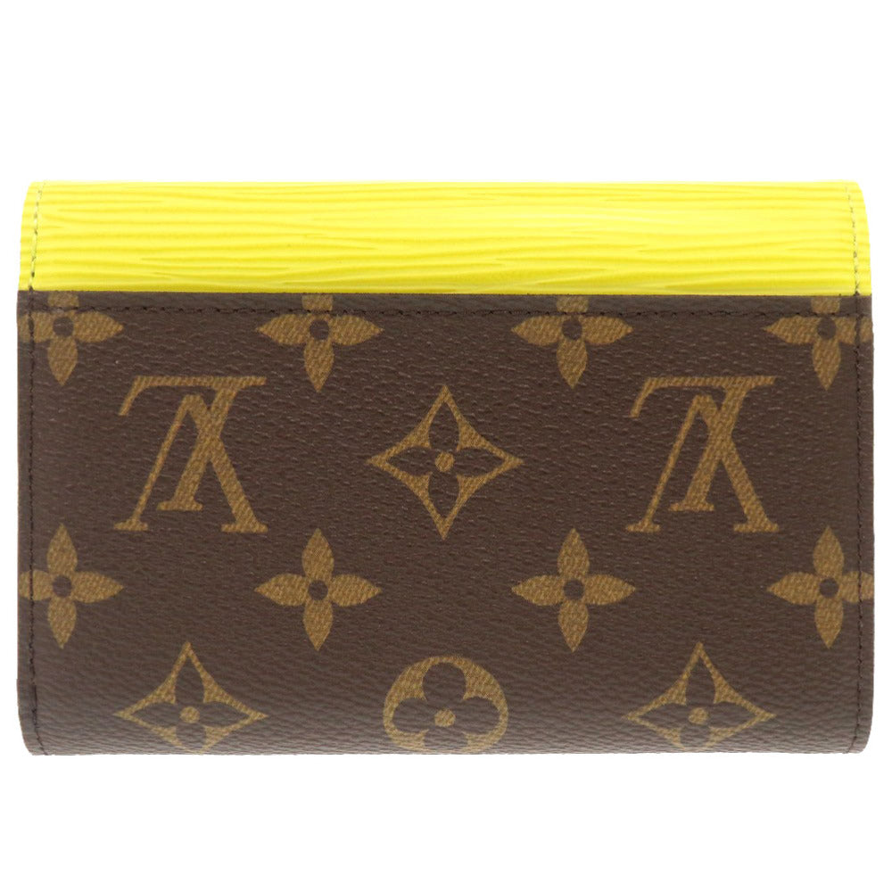 LOUIS VUITTON Tri-fold wallet M40627 Monogram Canvas, Epi Leather Pistachian Portefeuille Marie-Lou Compact