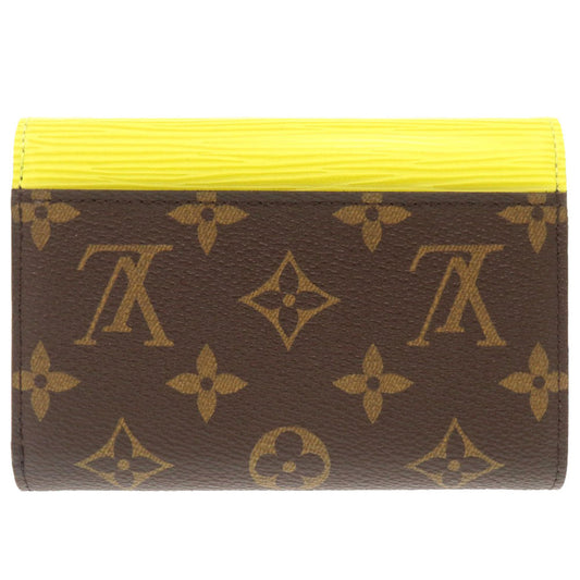 LOUIS VUITTON Tri-fold wallet M40627 Monogram Canvas, Epi Leather Pistachian Portefeuille Marie-Lou Compact