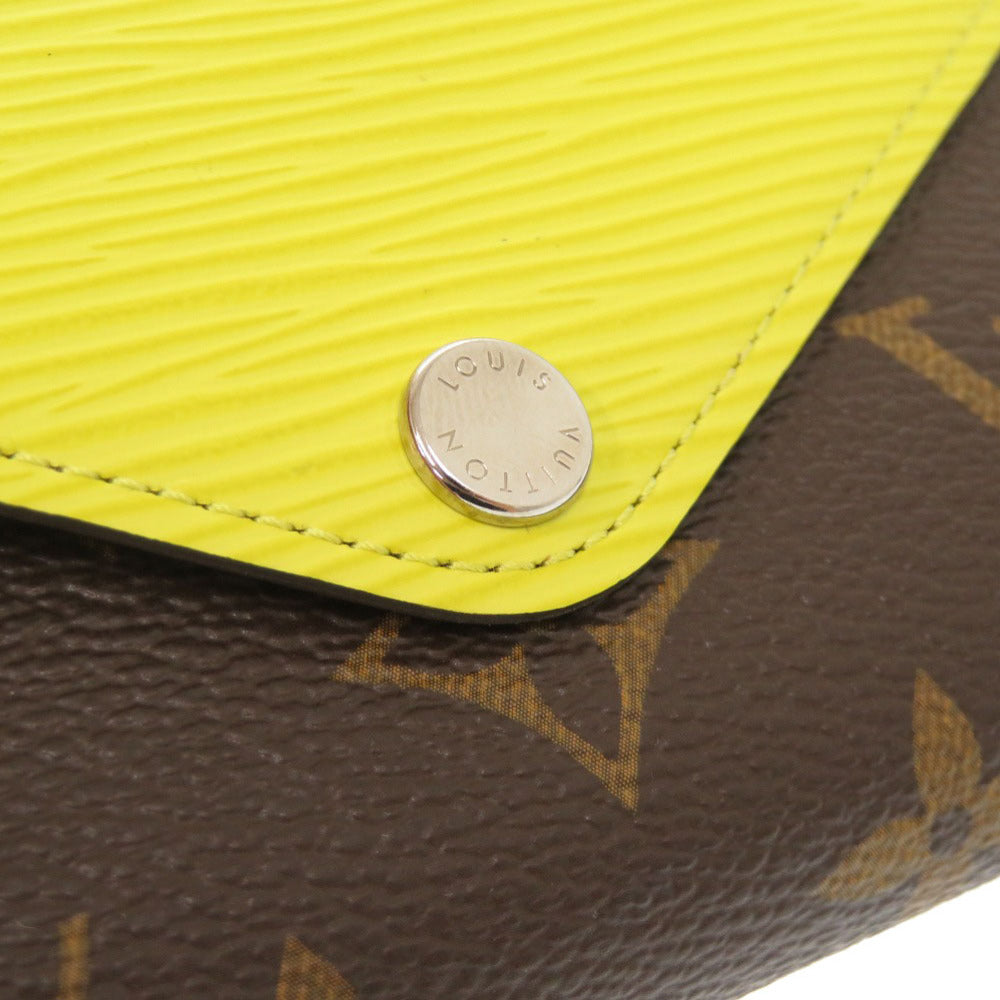 LOUIS VUITTON Tri-fold wallet M40627 Monogram Canvas, Epi Leather Pistachian Portefeuille Marie-Lou Compact