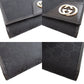 GUCCI Tri-fold wallet 181597 GG canvas, leather black Interlocking G