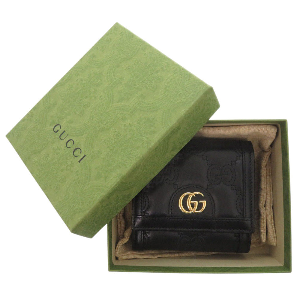 GUCCI Bifold Wallet 723799 Calfskin black