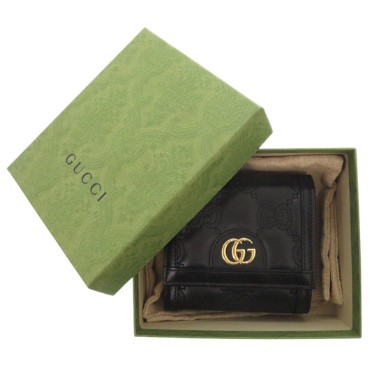 GUCCI Bifold Wallet 723799 Calfskin black