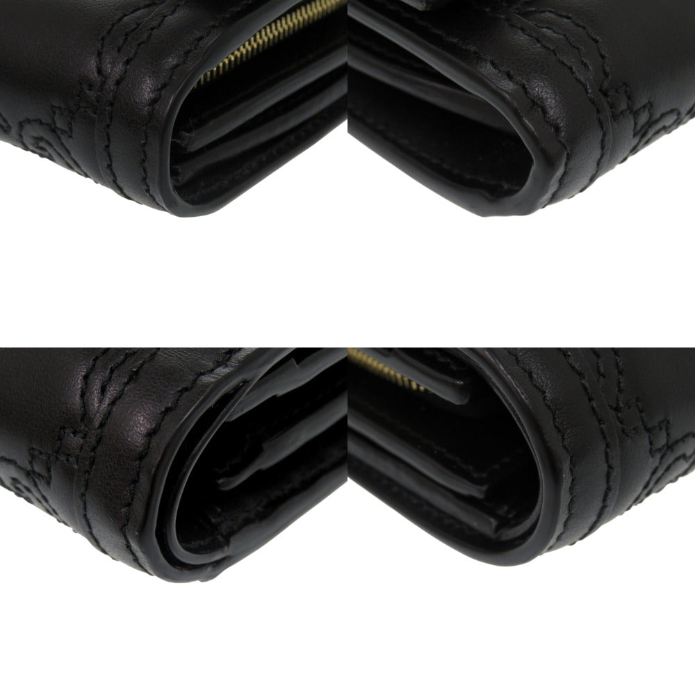 GUCCI Bifold Wallet 723799 Calfskin black