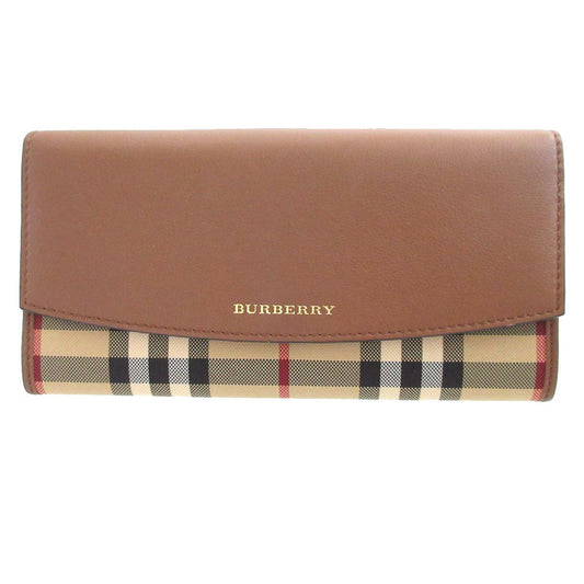 BURBERRY Long Wallet Purse 3982452 leather beige