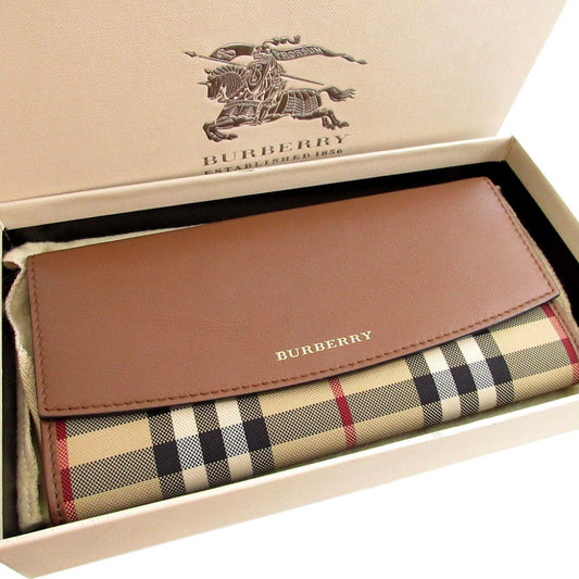 BURBERRY Long Wallet Purse 3982452 leather beige