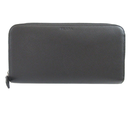 PRADA Long Wallet Purse leather black
