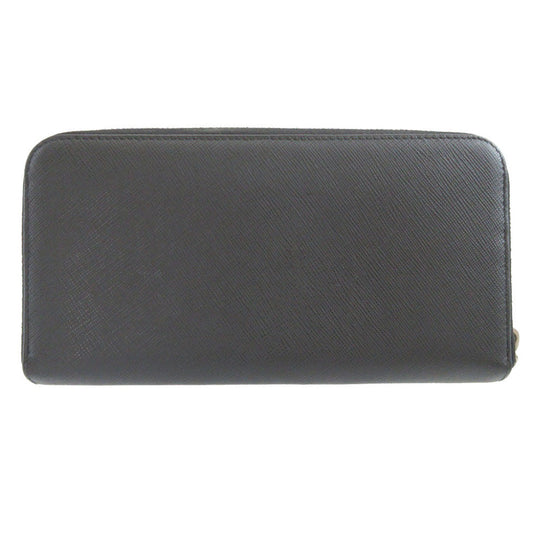 PRADA Long Wallet Purse leather black