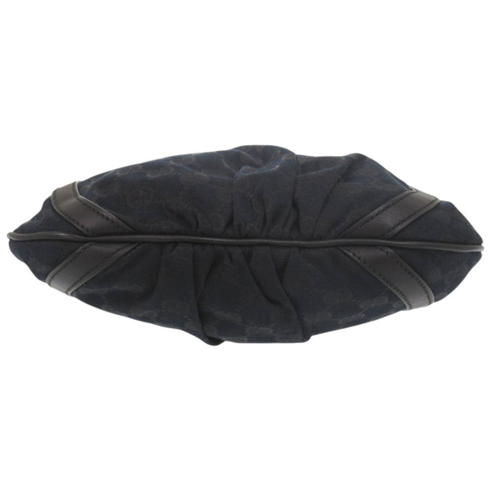 GUCCI Shoulder Bag 203257 GG canvas, leather black Abbey