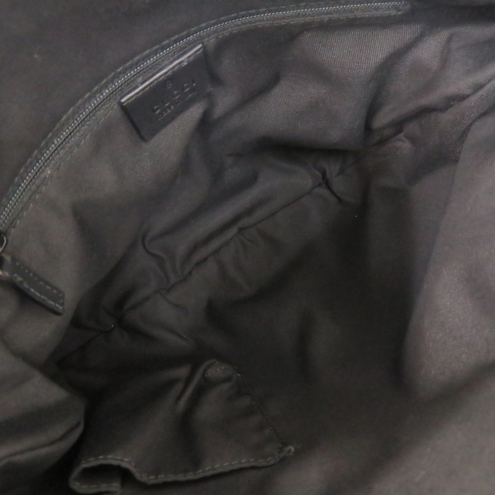 GUCCI Shoulder Bag 203257 GG canvas, leather black Abbey