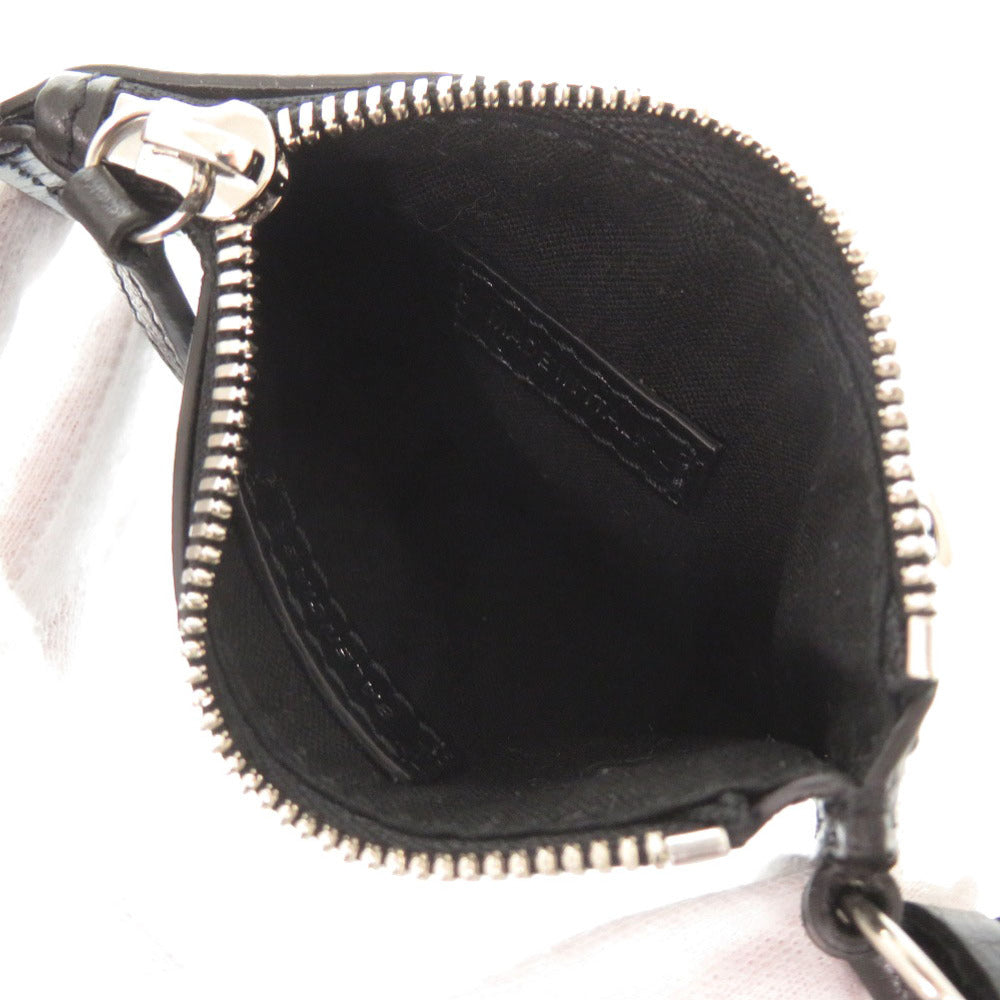 BALENCIAGA Coin case 776769 leather black Le Cagoule Graffiti
