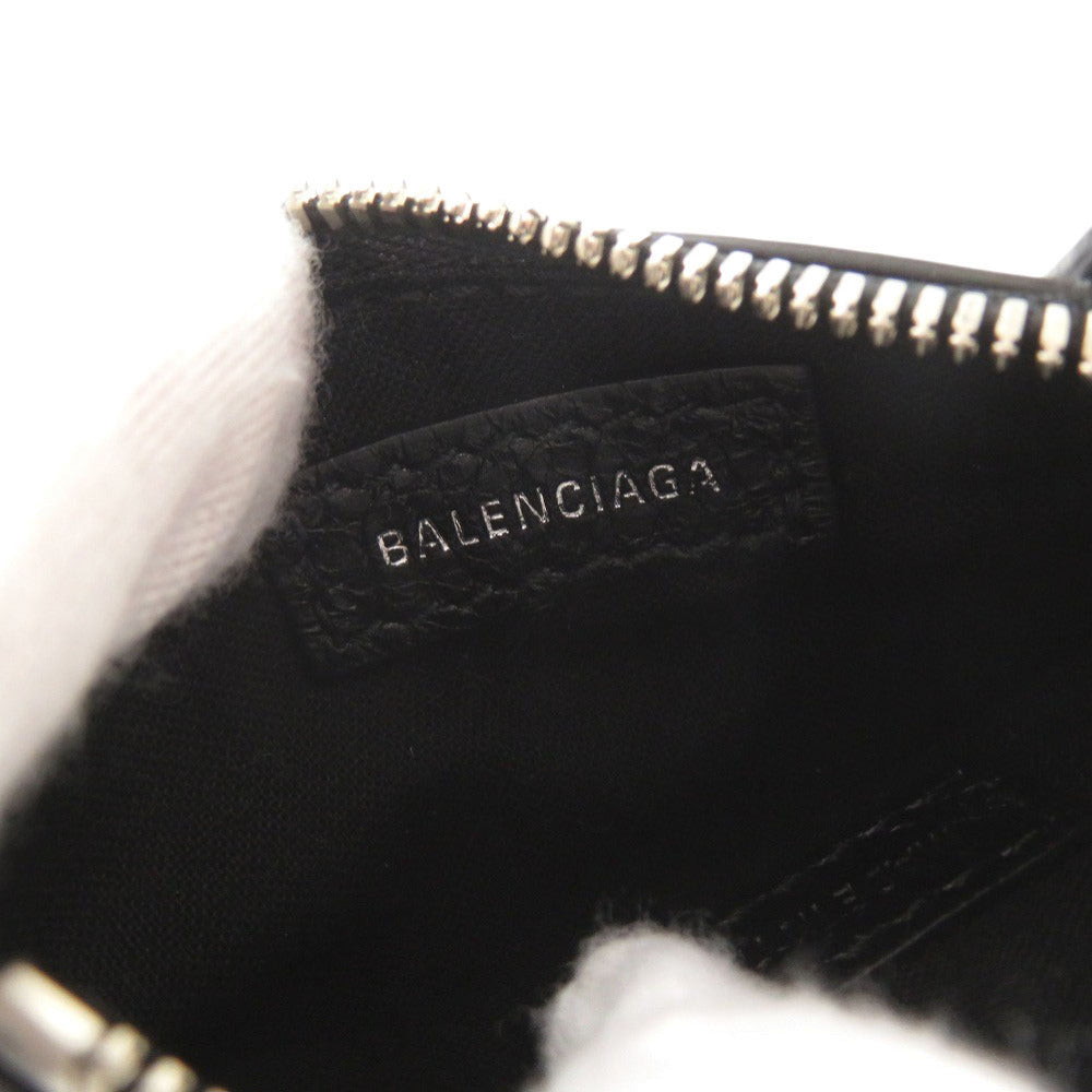 BALENCIAGA Coin case 776769 leather black Le Cagoule Graffiti