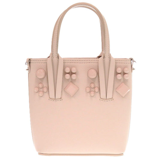 Christian Louboutin Tote Bag Calfskin pink beige
