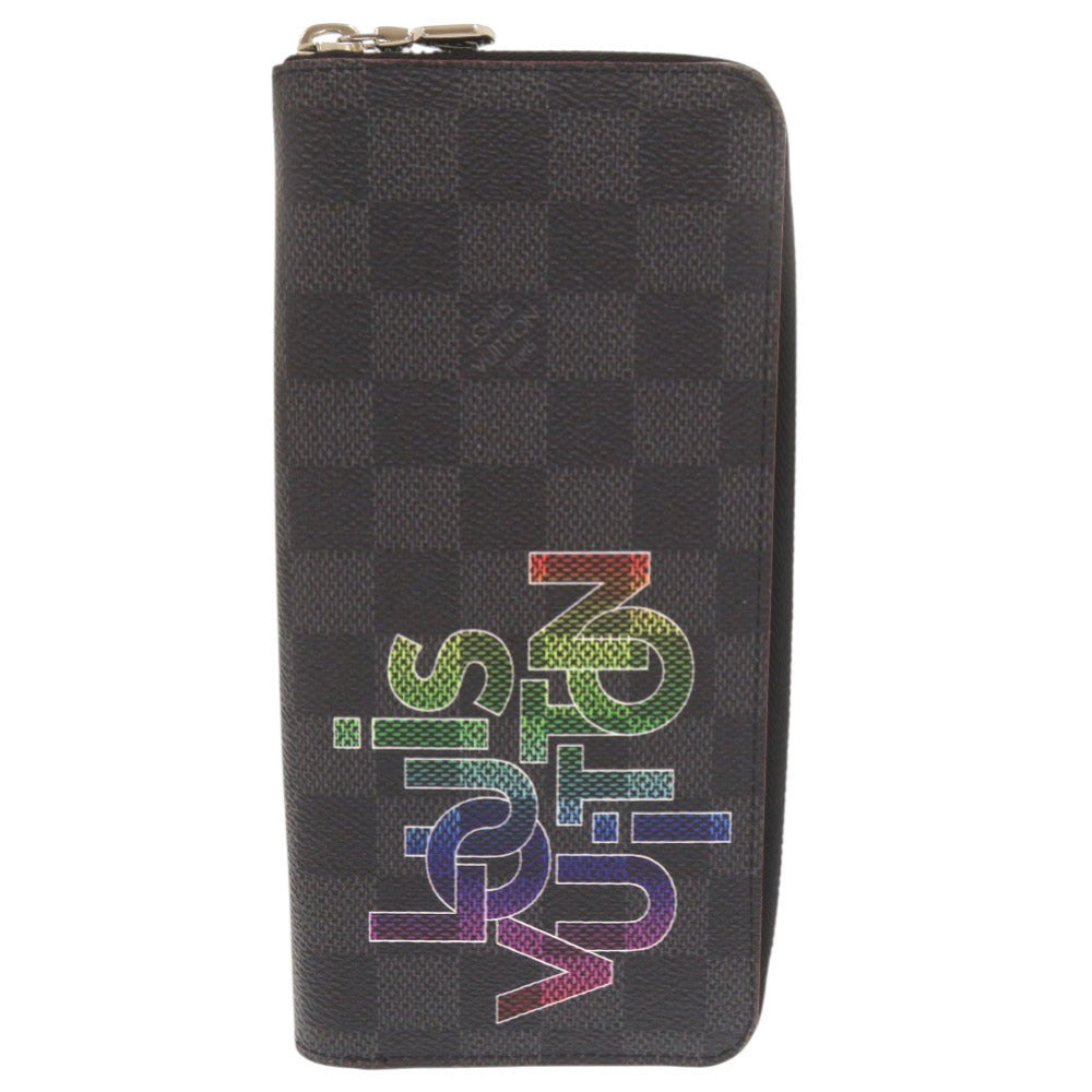 LOUIS VUITTON Long Wallet Purse N60306 Damier Grafitto Canvas gray Damier Grafitte Zippy Wallet Vertical
