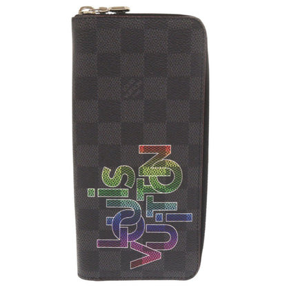 LOUIS VUITTON Long Wallet Purse N60306 Damier Grafitto Canvas gray Damier Grafitte Zippy Wallet Vertical