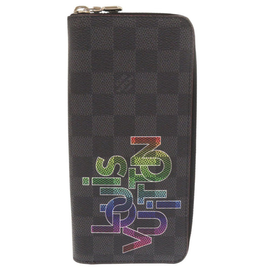 LOUIS VUITTON Long Wallet Purse N60306 Damier Grafitto Canvas gray Damier Grafitte Zippy Wallet Vertical