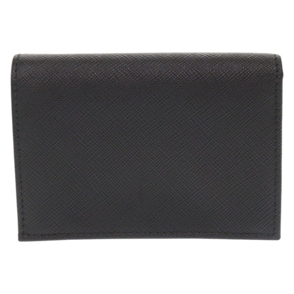 PRADA Bifold Wallet leather black Triangle logo
