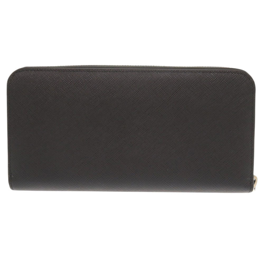 PRADA Long Wallet Purse leather black