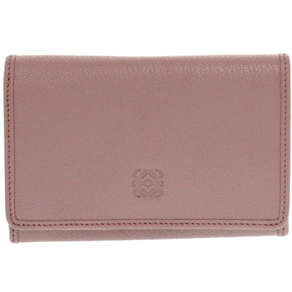 LOEWE Long Wallet Purse leather purple Amazona anagram
