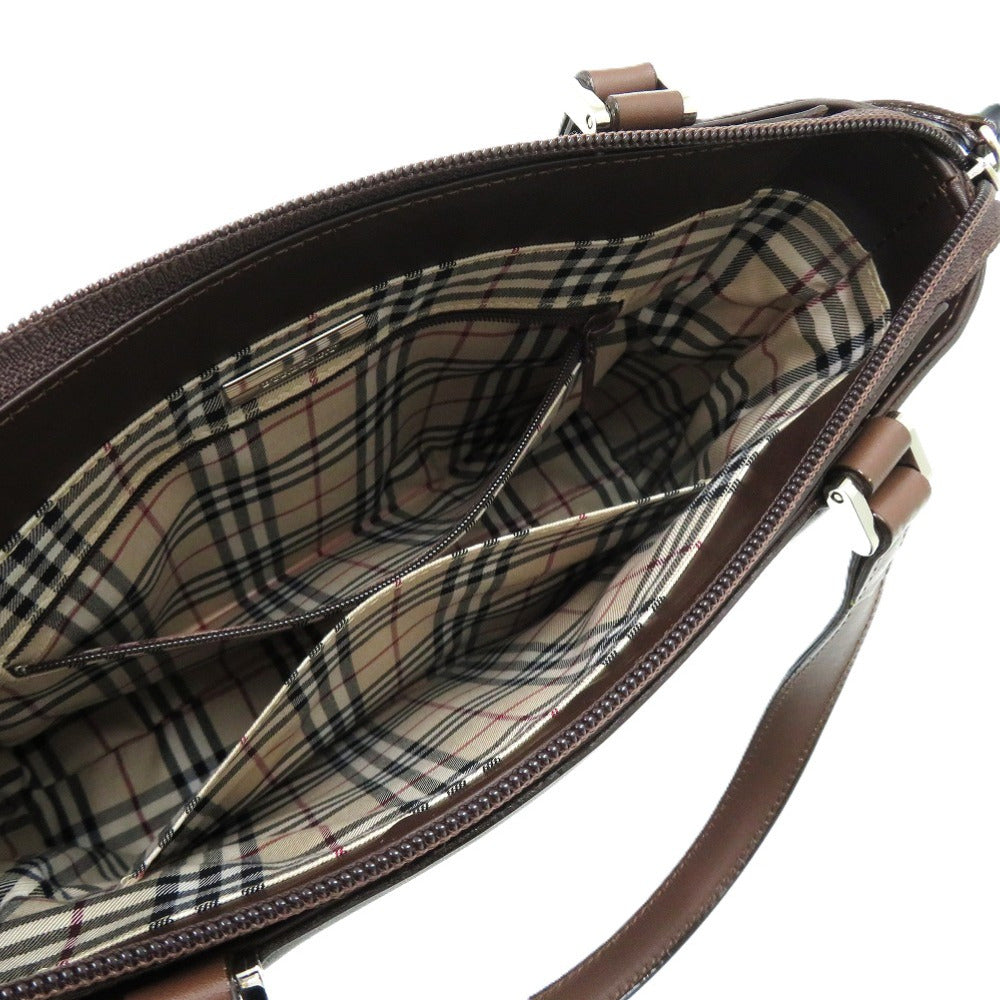 BURBERRY Tote Bag leather Brown Nova Check