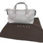 GUCCI Handbag 264210 GG canvas, leather Silver
