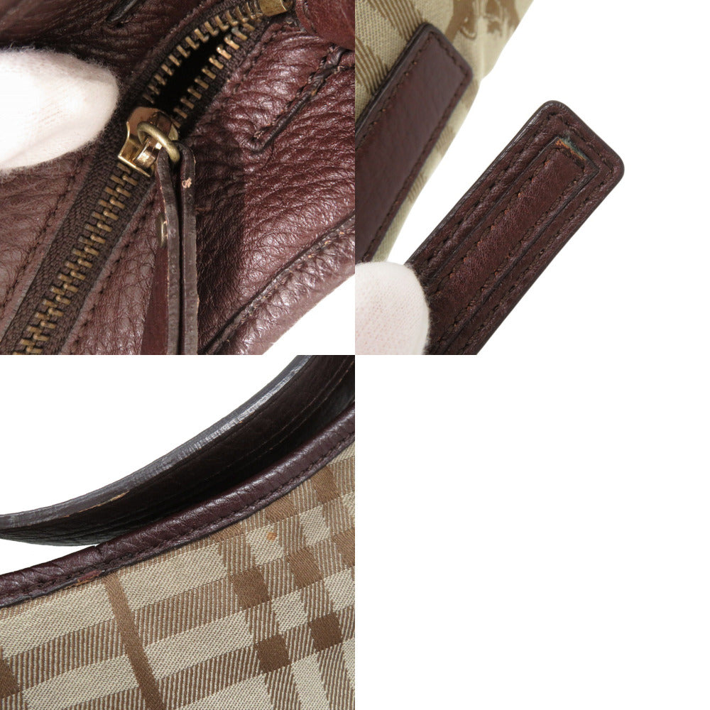 BURBERRY Shoulder Bag Canvas, Leather beige