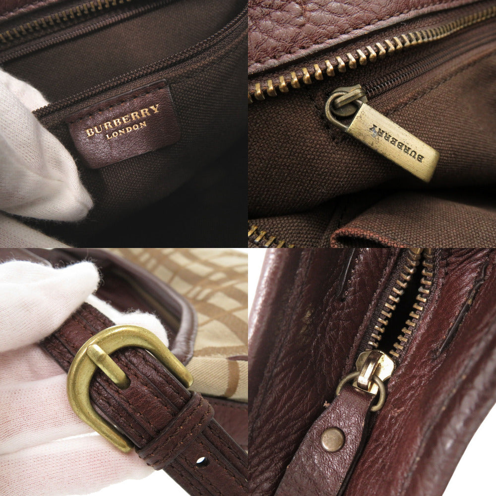 BURBERRY Shoulder Bag Canvas, Leather beige
