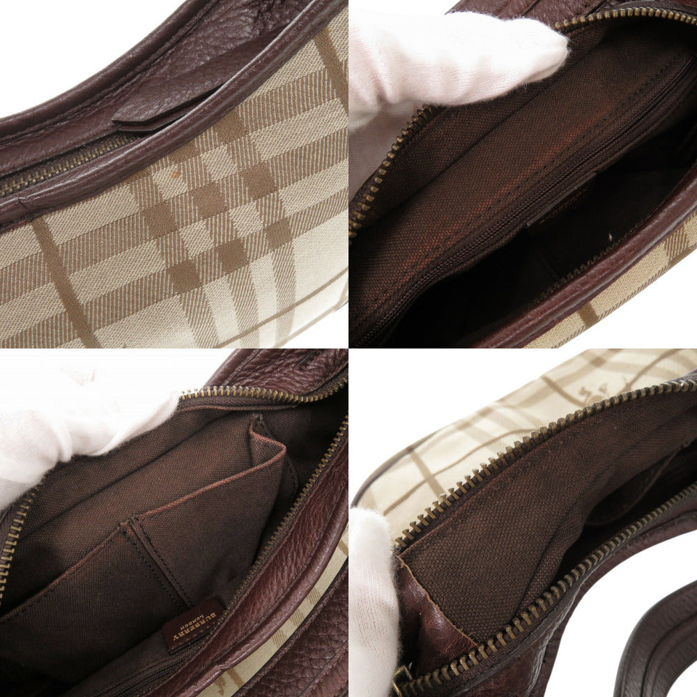 BURBERRY Shoulder Bag Canvas, Leather beige