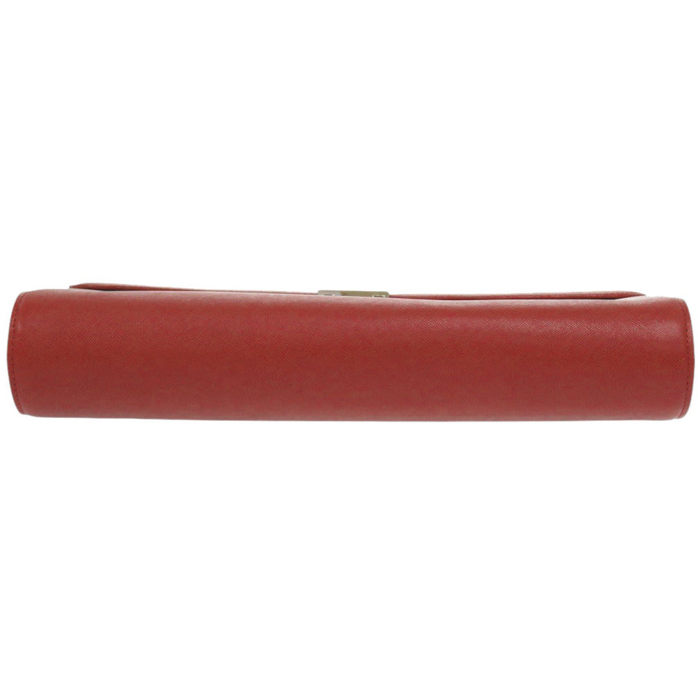 BURBERRY Business bag leather Red