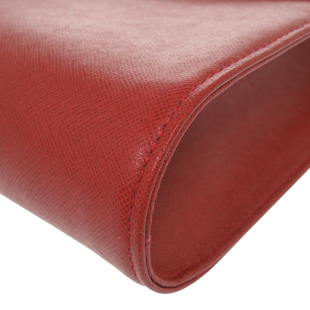 BURBERRY Business bag leather Red