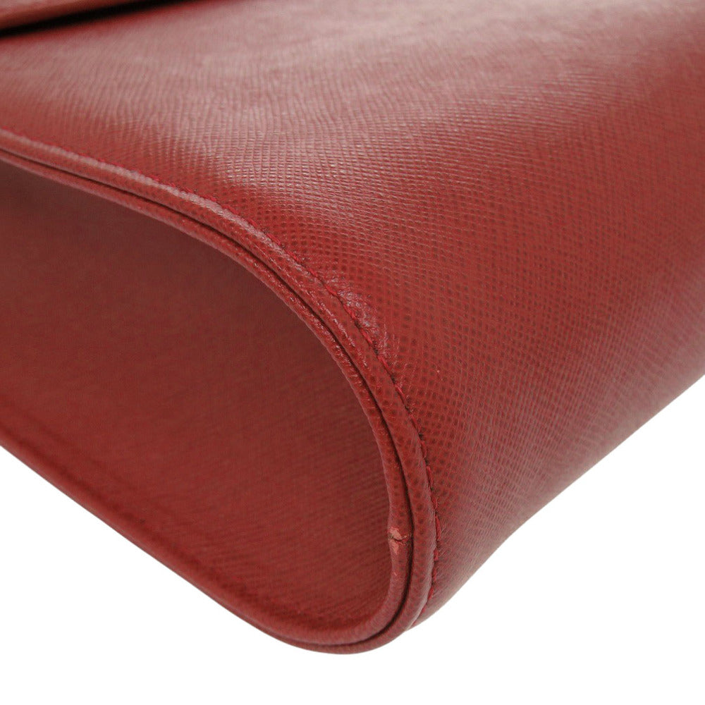 BURBERRY Business bag leather Red