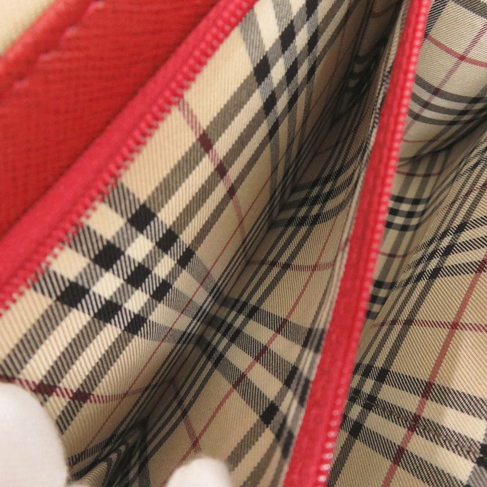 BURBERRY Business bag leather Red
