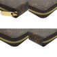 LOUIS VUITTON Long Wallet Purse M42616 Monogram canvas Brown Monogram Zippy wallet