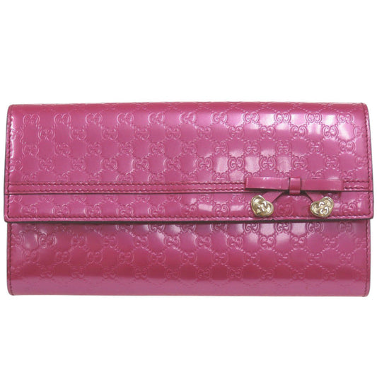 GUCCI Long Wallet Purse 253405 enamel pink