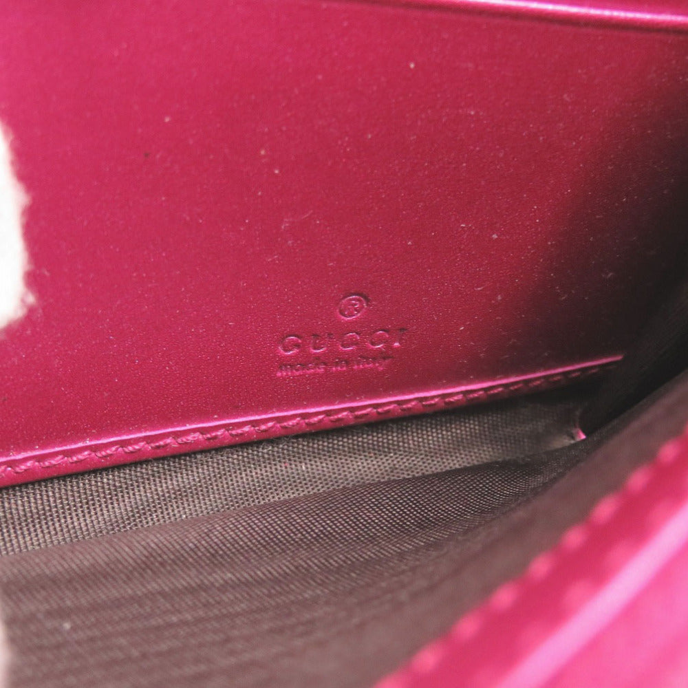 GUCCI Long Wallet Purse 253405 enamel pink