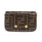 FENDI Shoulder Bag 7AR798 PVC Brown Nano Baguette Charm