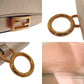 FENDI Pouch leather Pink gold nano baguette charm