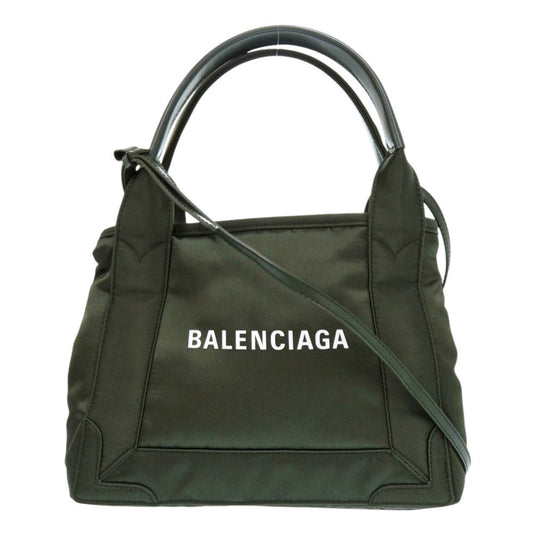 BALENCIAGA Handbag 390346 3190 P 528147 Nylon khaki Navy Cabas XS