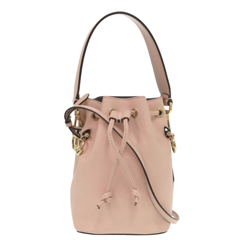 FENDI Handbag 8BS010 leather pink montresor mini