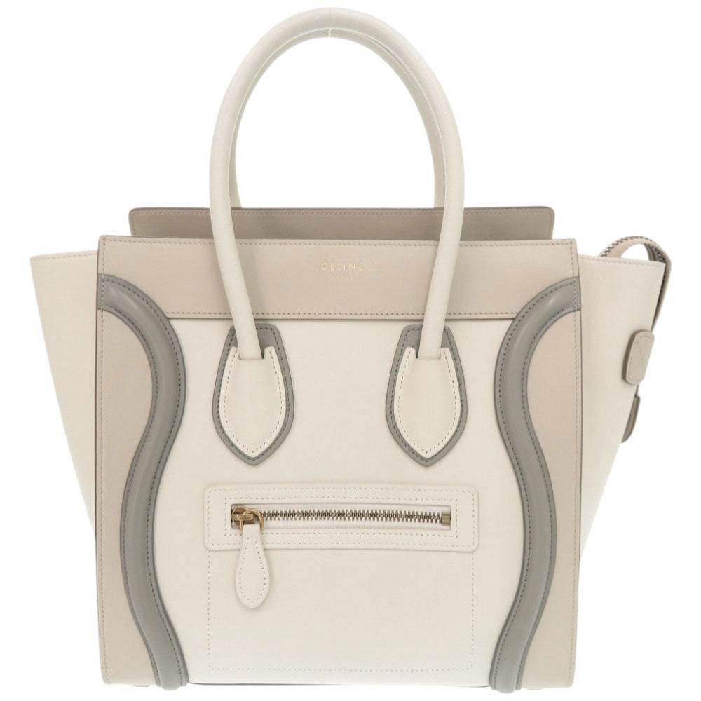CELINE Handbag leather Ivory Luggage micro