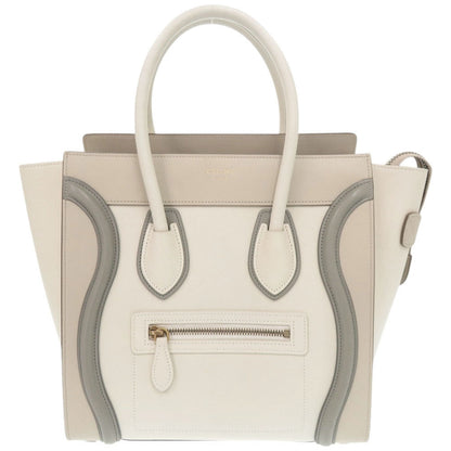 CELINE Handbag leather Ivory Luggage micro