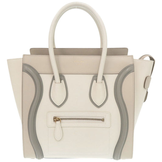 CELINE Handbag leather Ivory Luggage micro