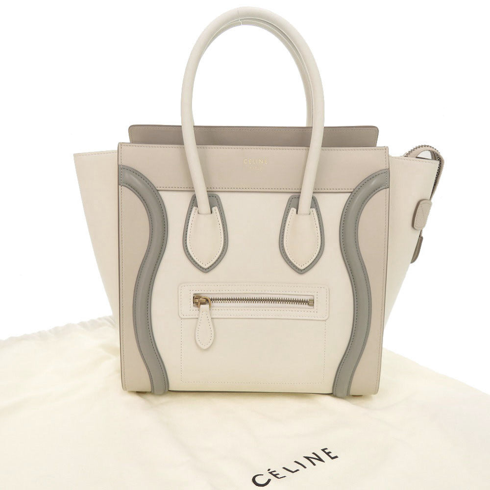 CELINE Handbag leather Ivory Luggage micro